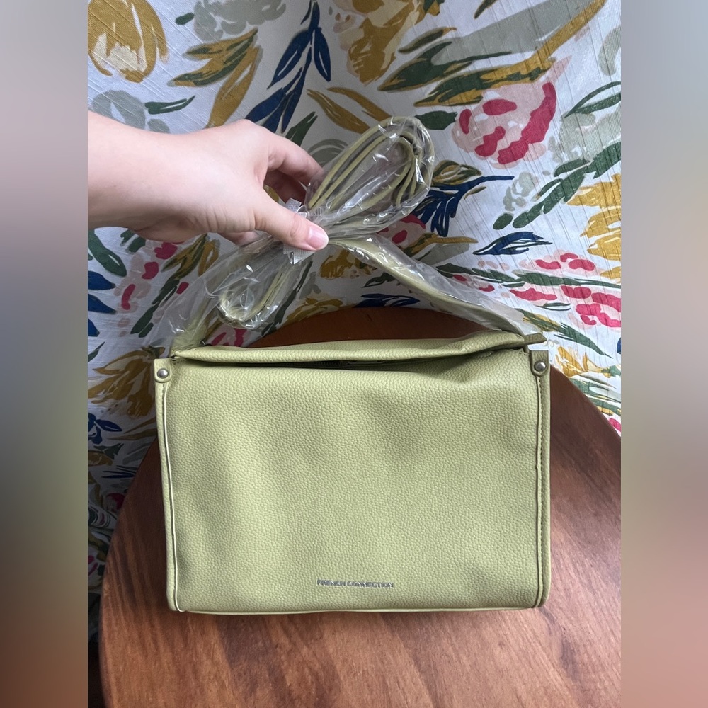 French Connection envelope clutch-style handbag in wasabi green retail $118